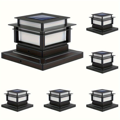Solar Post Cap Lights for Fence Deck 6 Pack - Outdoor Bright LED for Garden Porch Patio Stair for an Everyday Personal Care Routine