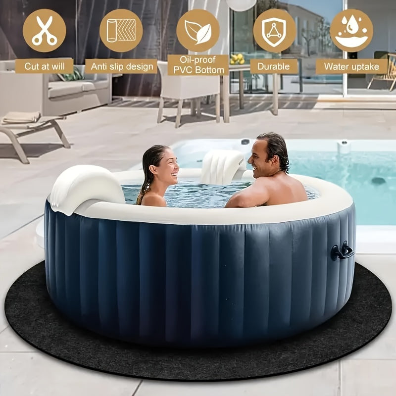 Hot Tub Mat for Garden, Patio and Yard Use, with the Listed Configuration, for Everyday Use and Organized Storage