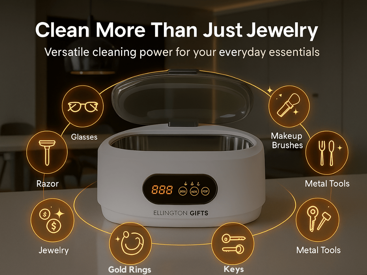 Ultrasonic Cleaner - Jewelry Machine 48000Hz Portable for Glasses Watches Dentures Rings - product detail view 13