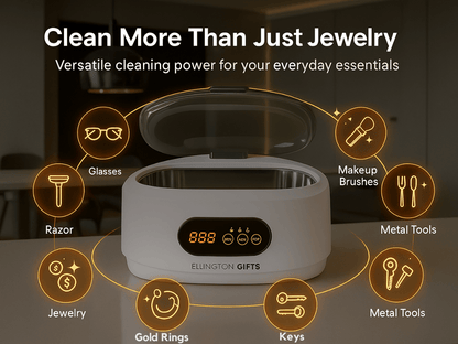 Ultrasonic Cleaner - Jewelry Machine 48000Hz Portable for Glasses Watches Dentures Rings - product detail view 13