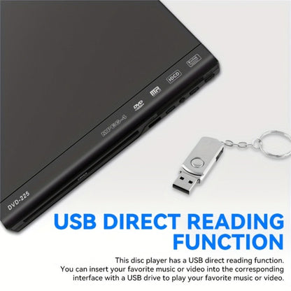 1080P Full Region DVD Player for Elderly, HD AV Output USB Direct Read Smart Error Correction, Easy Home DVD Player with Remote Control