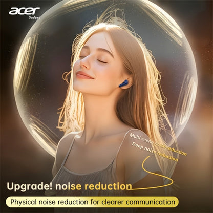 ANC Wireless Earbuds Acer Official TWS In-Ear Active Noise Cancellation Spatial Audio for Bedside Audio, Alarms and Room Entertainment