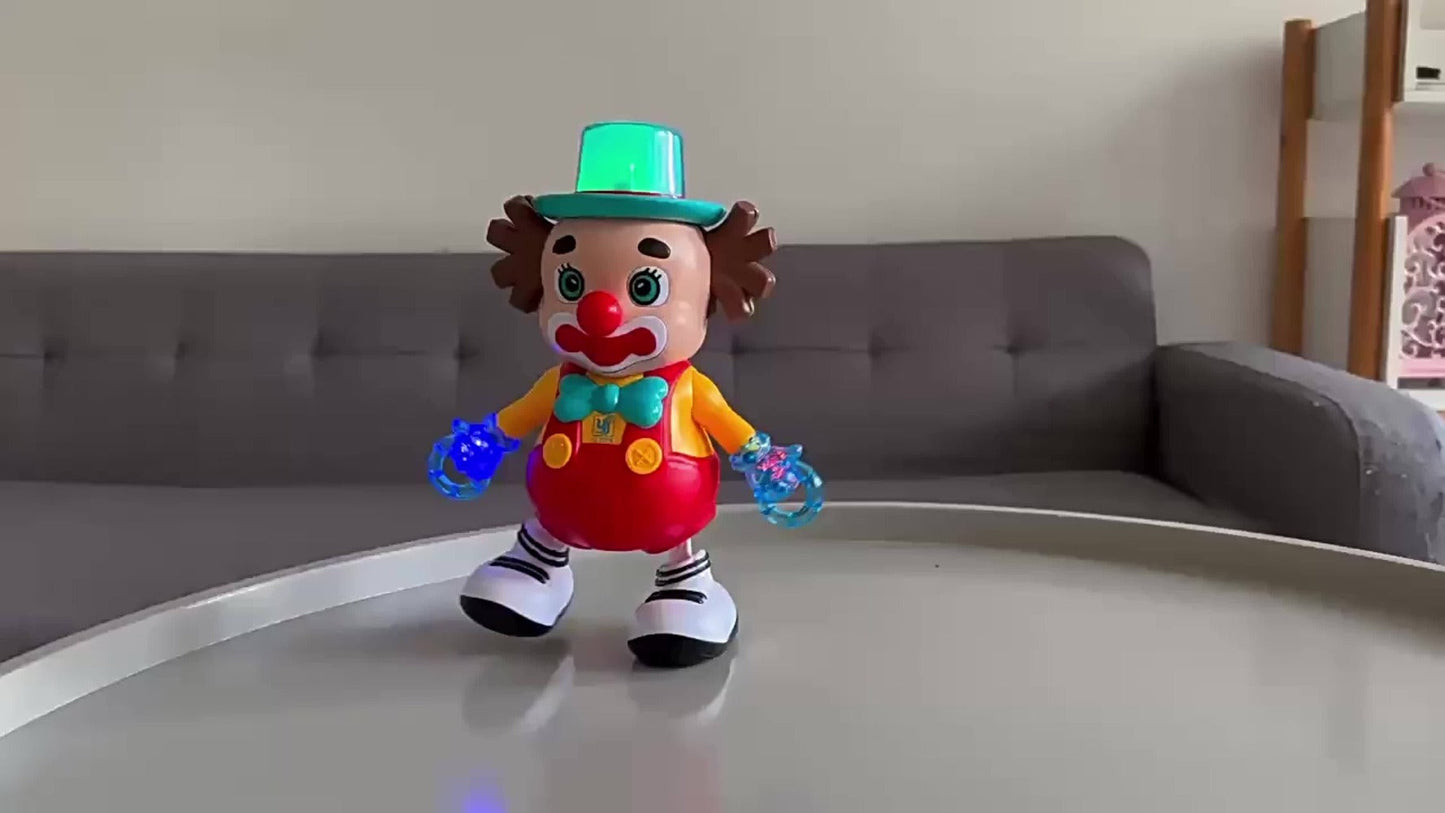 Dancing Clown Toy Doll with Light & Music, Swinging Fidget Toy for Kids Boys & Girls, Funny Weird Halloween Decoration