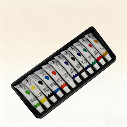 Portable Watercolor Paint Set 24 Colors with 15-Grid Palette 3 Brushes with the Listed Color, Size or Set Options for Everyday Use
