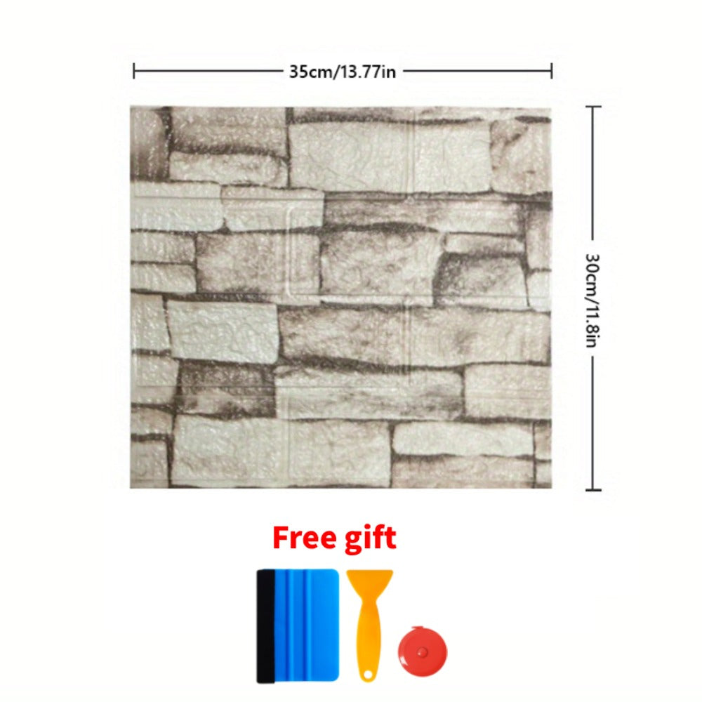 3D Peel and Stick Wood Grain Wallpaper Panels 50/100pcs – Self-Adhesive PVC Foam Wall Tiles