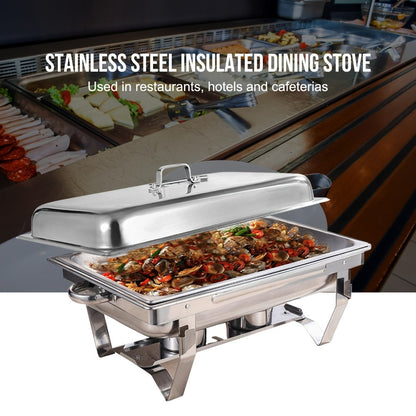 Chafing Dishes Buffet Set 9QT Stainless Steel Food Warmer Trays for Parties Hotel Christmas – 1/2/4/6/8 Pack