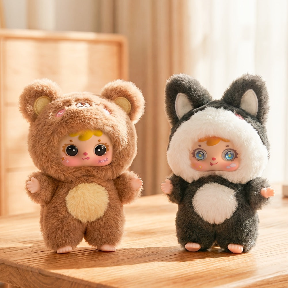 Kawaii Plush Keychain Charm, Cute Pet Healing Doll Rabbit Bear Stuffed Animal Bag Pendant, Random Style
