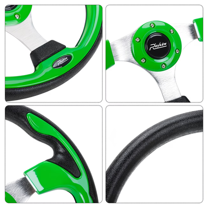 Golf Cart Steering Wheel 12.5 Inch Universal Fit – Compatible with Club Car DS Precedent Tempo, EZGO RXV TXT