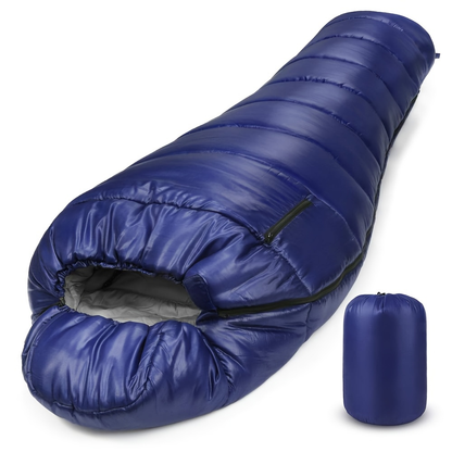 Mummy Sleeping Bag 15°F & 32°F – 3-4 Season Cold Weather Sleeping Bag for Adults, Ripstop Polyester Lining, Anti-Snag Zipper