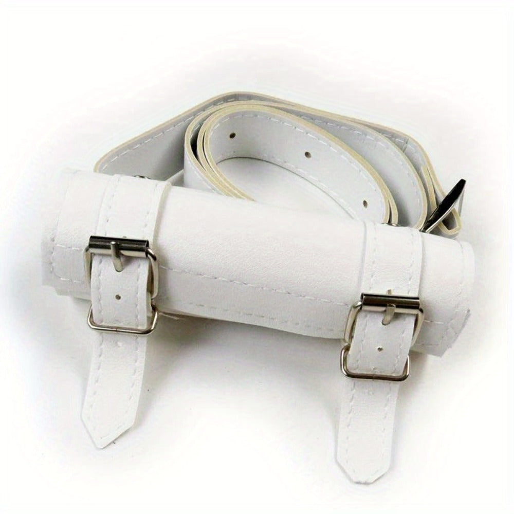 Sword Belt Holster with Dual Buckle Loops in Black or White for Katana-Style Costume Props