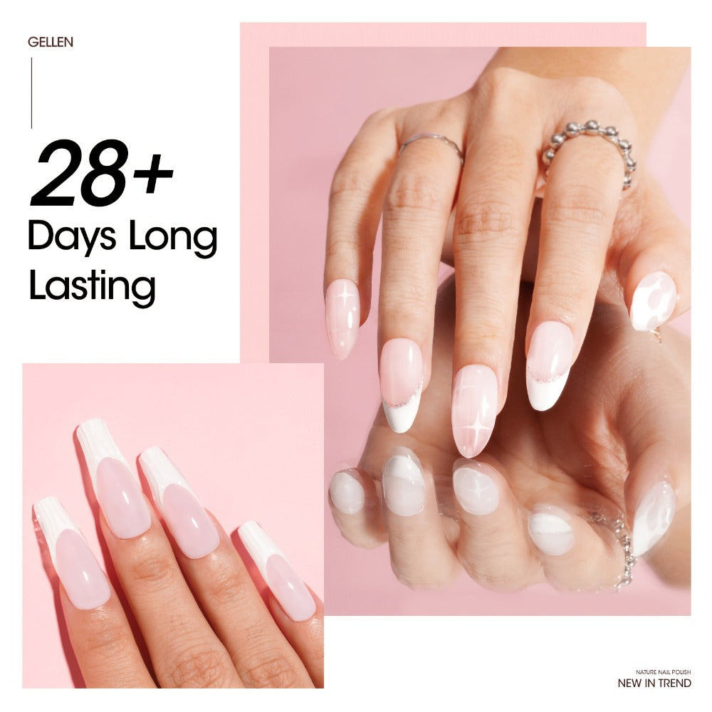 Hard Gel Nail Extension Builder Gel 7-in-1 Self-Leveling – 28+ Day Wear, LED UV Cured, 15ml, Clear Pink Nude Baby Pink Milky White