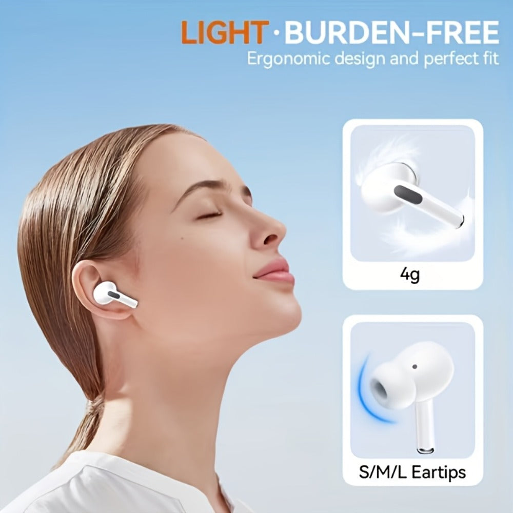 Wireless Earbuds 3-in-1 Standard, Translation or Screen Models with White Charging Case Options