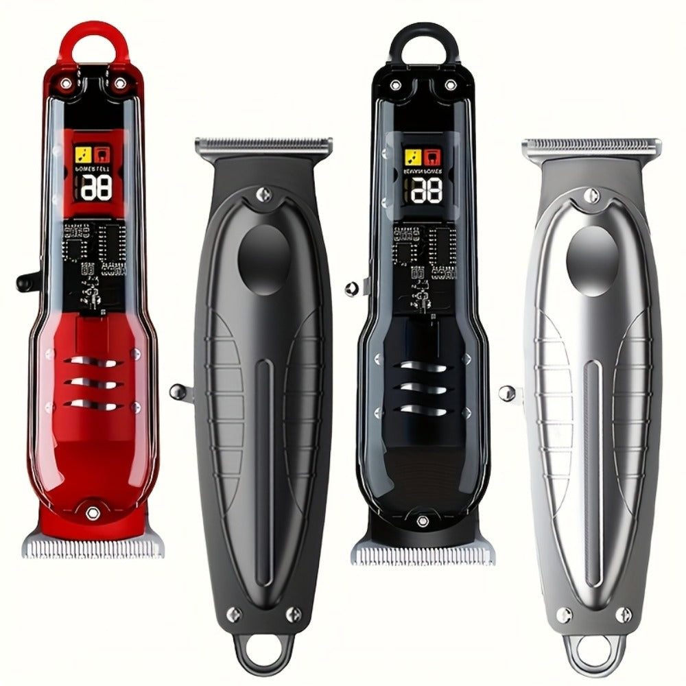 Hair Clipper Kit for Men Cordless USB Rechargeable LCD Screen Beard Trimmer Hair Cutting Set for Entryways, Bedrooms and Living Spaces