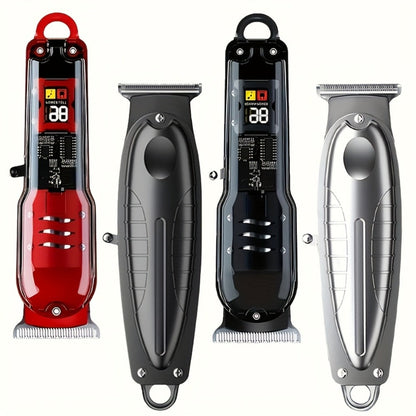 Hair Clipper Kit for Men Cordless USB Rechargeable LCD Screen Beard Trimmer Hair Cutting Set for Entryways, Bedrooms and Living Spaces