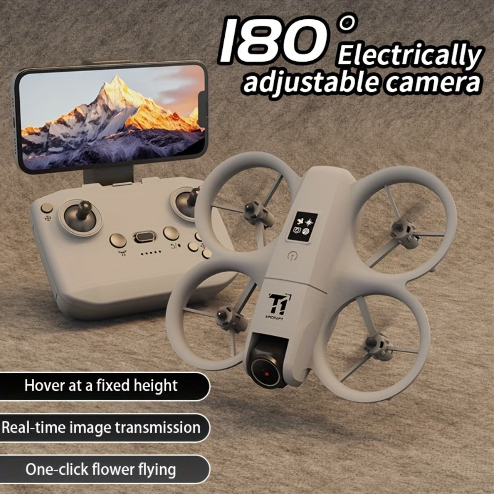 4K RC Airplane Auto Hover Dual Batteries Optical Flow WiFi FPV Camera One-Key Return Roll Anti-Shock Anti-Collision