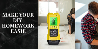 Stud Finder Wall Scanner 7-in-1 LCD Display Sound Alert, Wood Deep Stud Metal AC Wire Moisture Meter Temperature Sensor