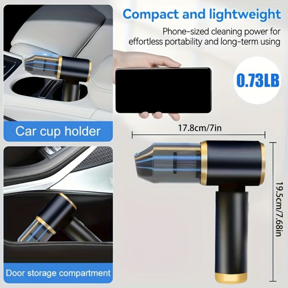 2-in-1 Handheld Vacuum Blower USB Rechargeable Cordless Mini Vacuum Cleaner Blow Suction Mode for Entryways, Bedrooms and Living Spaces