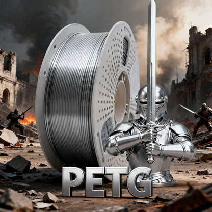 3D Printer Filament PETG 1.75mm 1kg Open-Rim Spool with Nine Solid, Metallic and Transparent Options