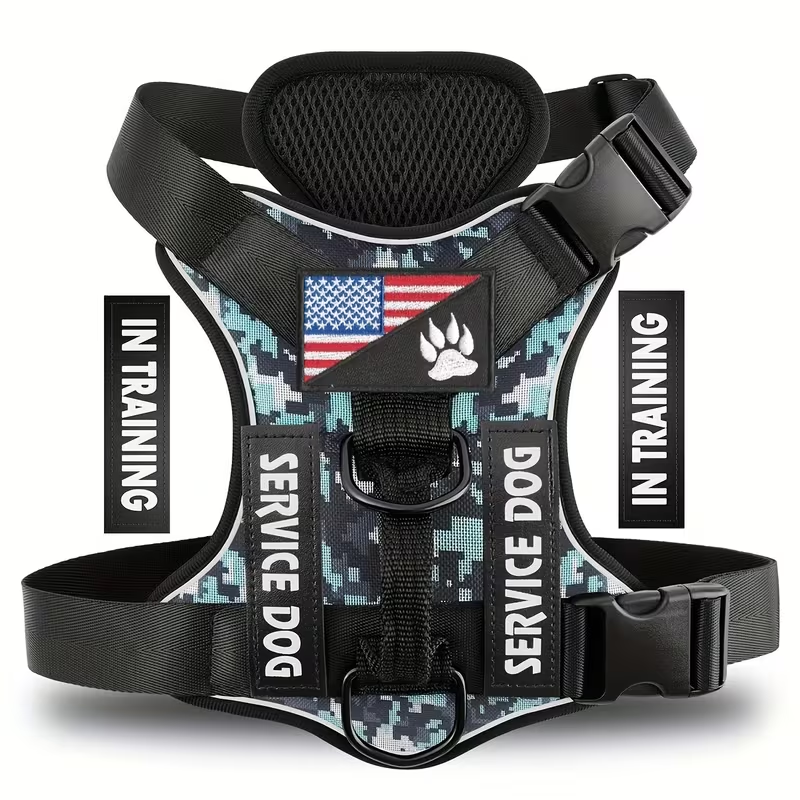 Reflective Dog Harness Vest with Handle Adjustable No-Pull Pet Vest for Walking Running & Training – Easy Control