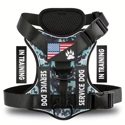 Reflective Dog Harness Vest with Handle Adjustable No-Pull Pet Vest for Walking Running & Training – Easy Control