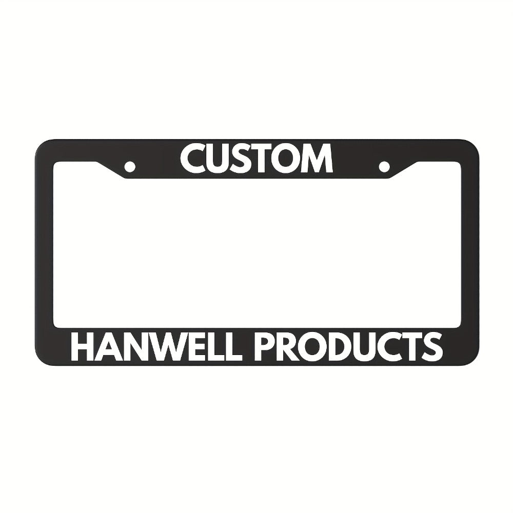 Custom License Plate Frame – 6 Font Styles, Heavy-Duty Weather-Resistant Car Tag Holder, Personalized Front & Rear License Plate Border