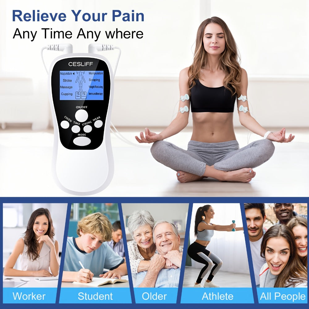 TENS Unit Stimulator for Pain Digital EMS Therapy Device for Back Neck Hip Nerve Pain for Entryways, Bedrooms and Living Spaces