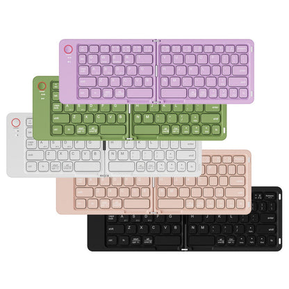 Folding Wireless Keyboard KLZO B023 Dual-Fold Magnetic, Slim Portable Bluetooth Keyboard, Ultra-Long Battery Life