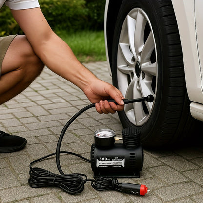 12V Car Tire Inflator Pump 300PSI, Portable Air Compressor for Car Truck Motorcycle Bike Tires, No Battery Needed