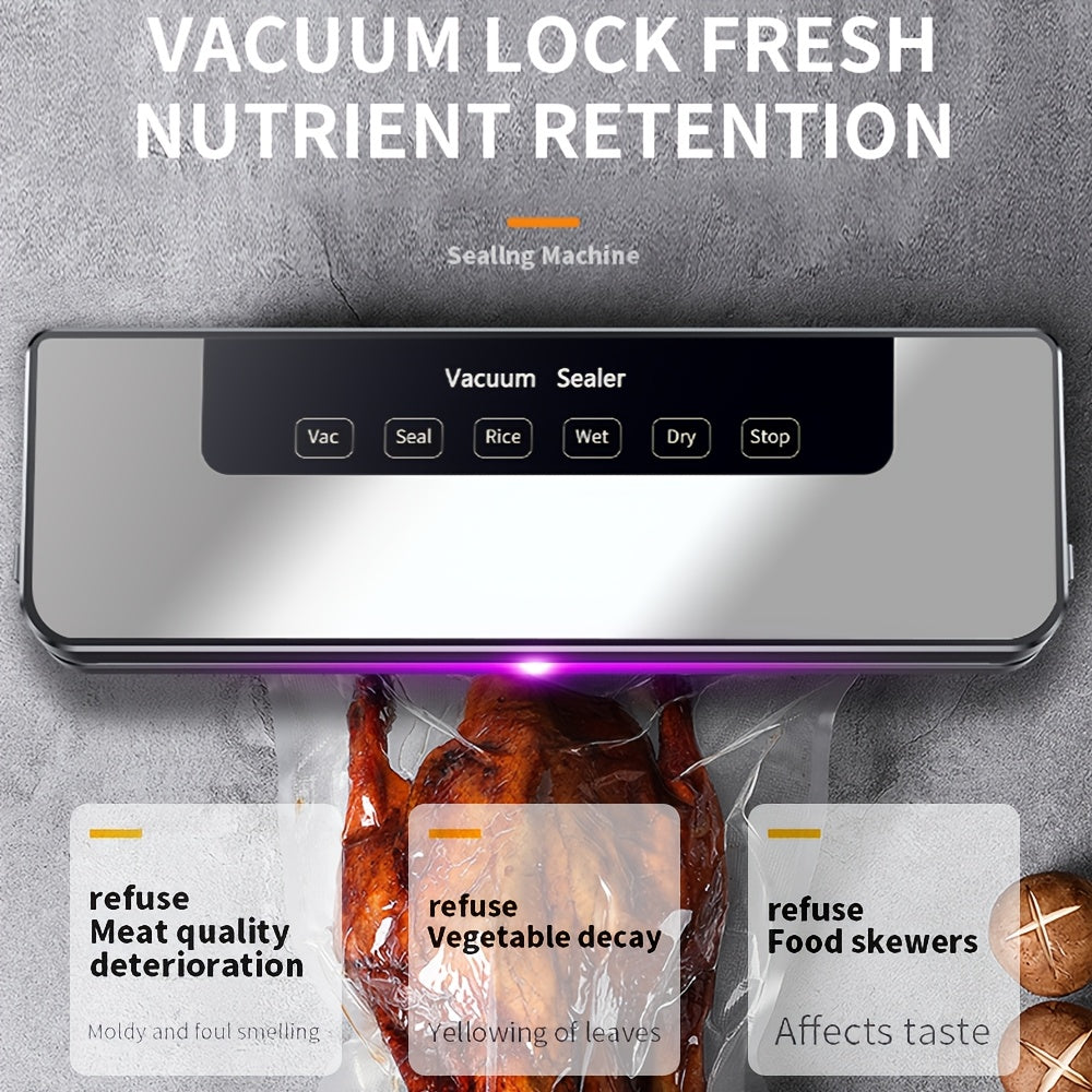 65KPa Countertop Vacuum Sealer with Wet and Dry Modes, External Hose, 40 Bags and 30cm Sealing Width