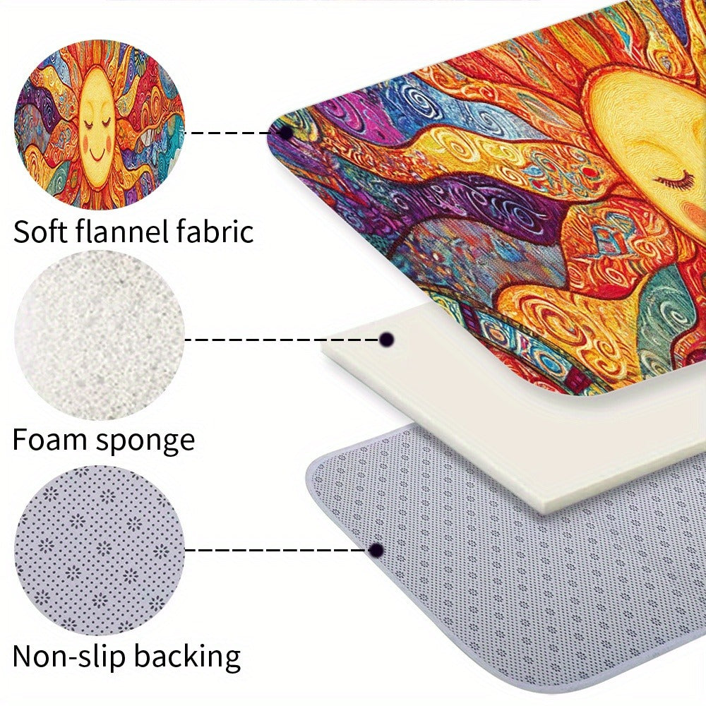 Boho Runner Rug Mandala Polyester Kitchen Hallway Mat Sun Totem Colorful Pattern Living Room Bathroom 5 Designs