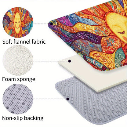 Boho Runner Rug Mandala Polyester Kitchen Hallway Mat Sun Totem Colorful Pattern Living Room Bathroom 5 Designs
