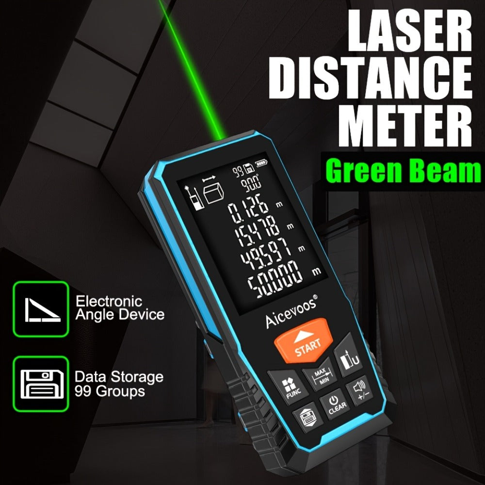 Laser Distance Meter Green Beam Digital Rangefinder 50M 70M 100M 120M Laser Tape Measure for Entryways, Bedrooms and Living Spaces