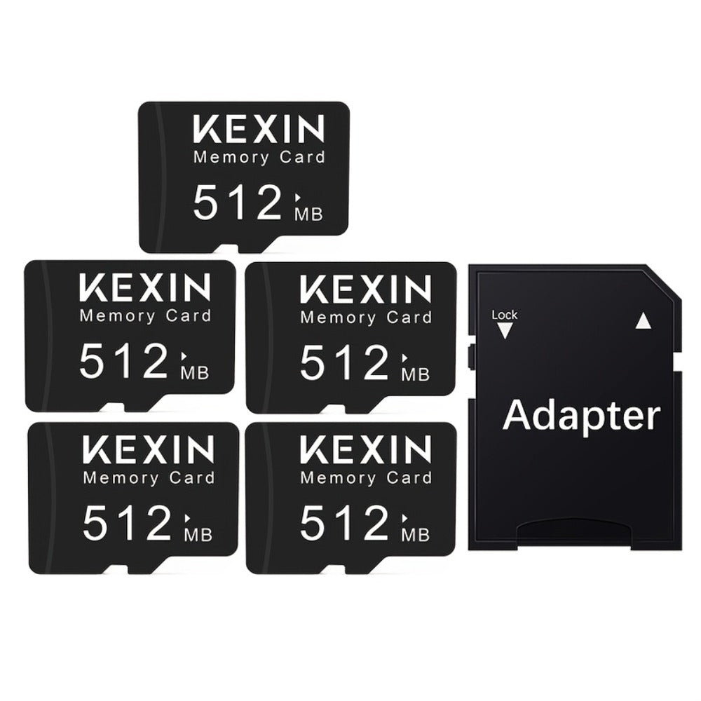 5-Pack SD Card 128MB 512MB KEXIN – Class 4 TF Flash Memory Cards for Phone Camera Tablet Laptop Car Audio Game Console