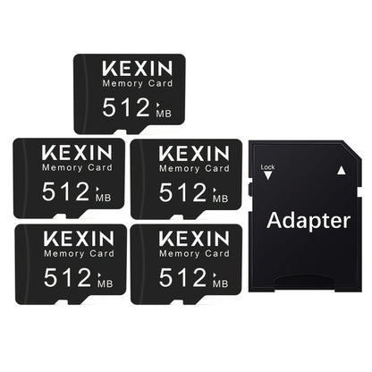 5-Pack SD Card 128MB 512MB KEXIN – Class 4 TF Flash Memory Cards for Phone Camera Tablet Laptop Car Audio Game Console