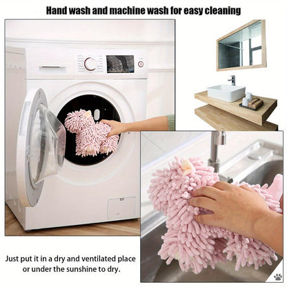 Microfiber Kitchen Towels Super Absorbent Cute Puppy Cartoon Design Dish Towels for Kitchen Bathroom Hand Towel Knit Fabric Quick Dry Blue