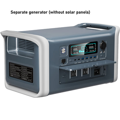 Portable Power Station 1024Wh LiFePO4 Solar Generator - UPS Backup Battery with AC 110V, DC, USB