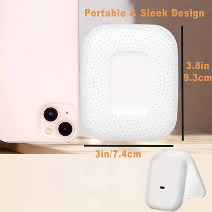 Rechargeable Pink or White LED Compact Mirror with 1X and 10X Views, Three Light Modes and Touch Dimming