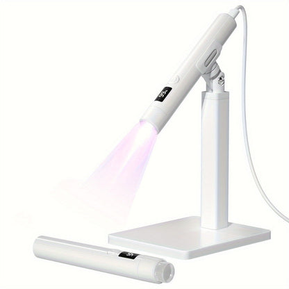 Rotating Stand LED Nail Lamp with Adjustable Stand Bracket, 45s/60s Timer Display and USB Power