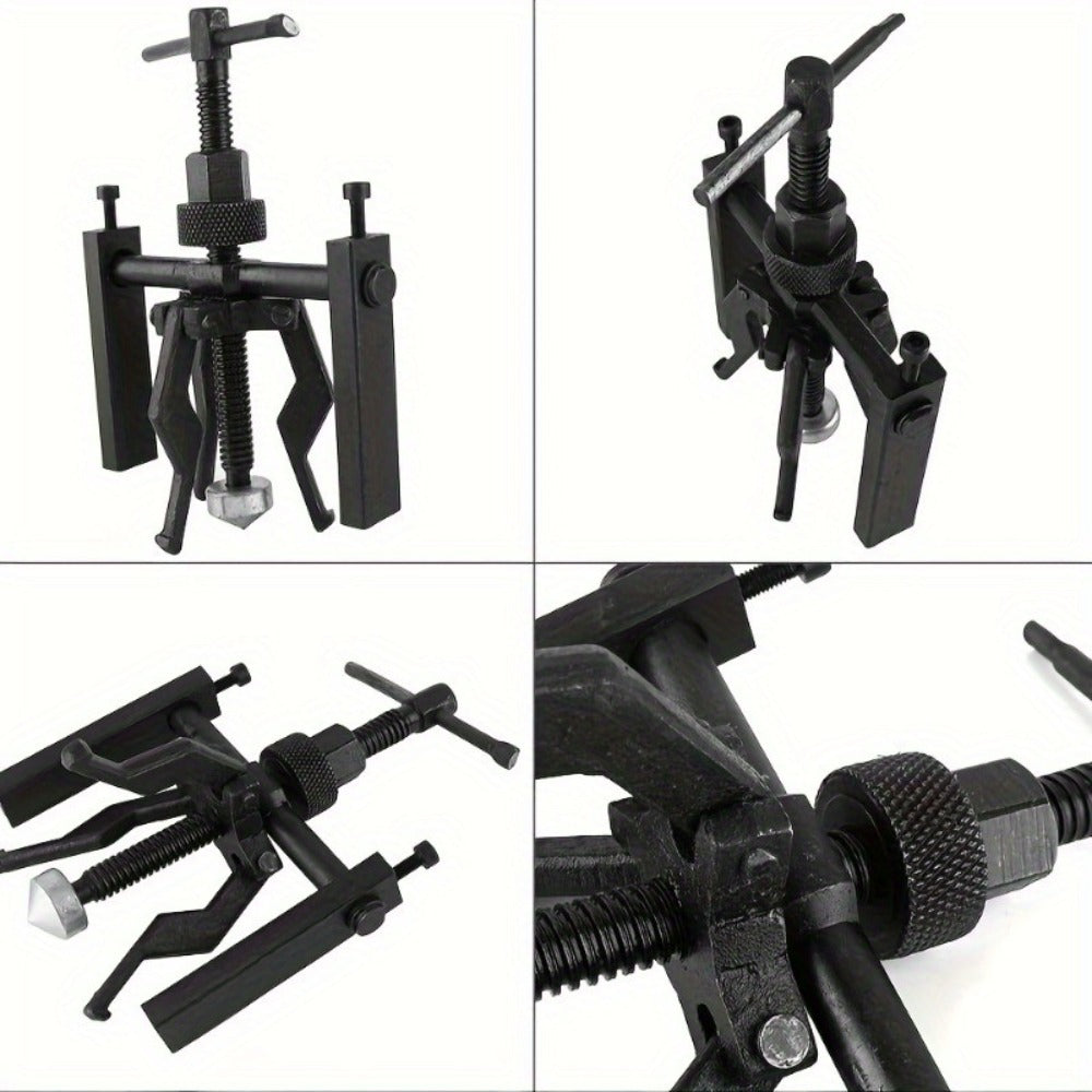 3-Jaw Gear Puller and Bearing Puller Set 2pcs Reversible Inner Outer Forged Steel Heat Treated Jaws for Wheel Bearing Flywheel Pump Bushing