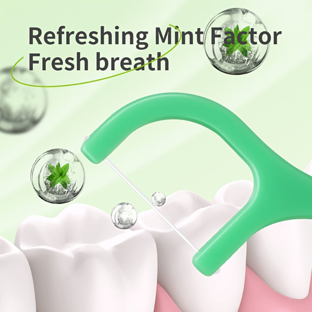 Mint Floss Picks 600 Count – Ultra-Fine Disposable Dental Floss Sticks, Interdental Cleaning, Plaque Removal, Fresh Breath