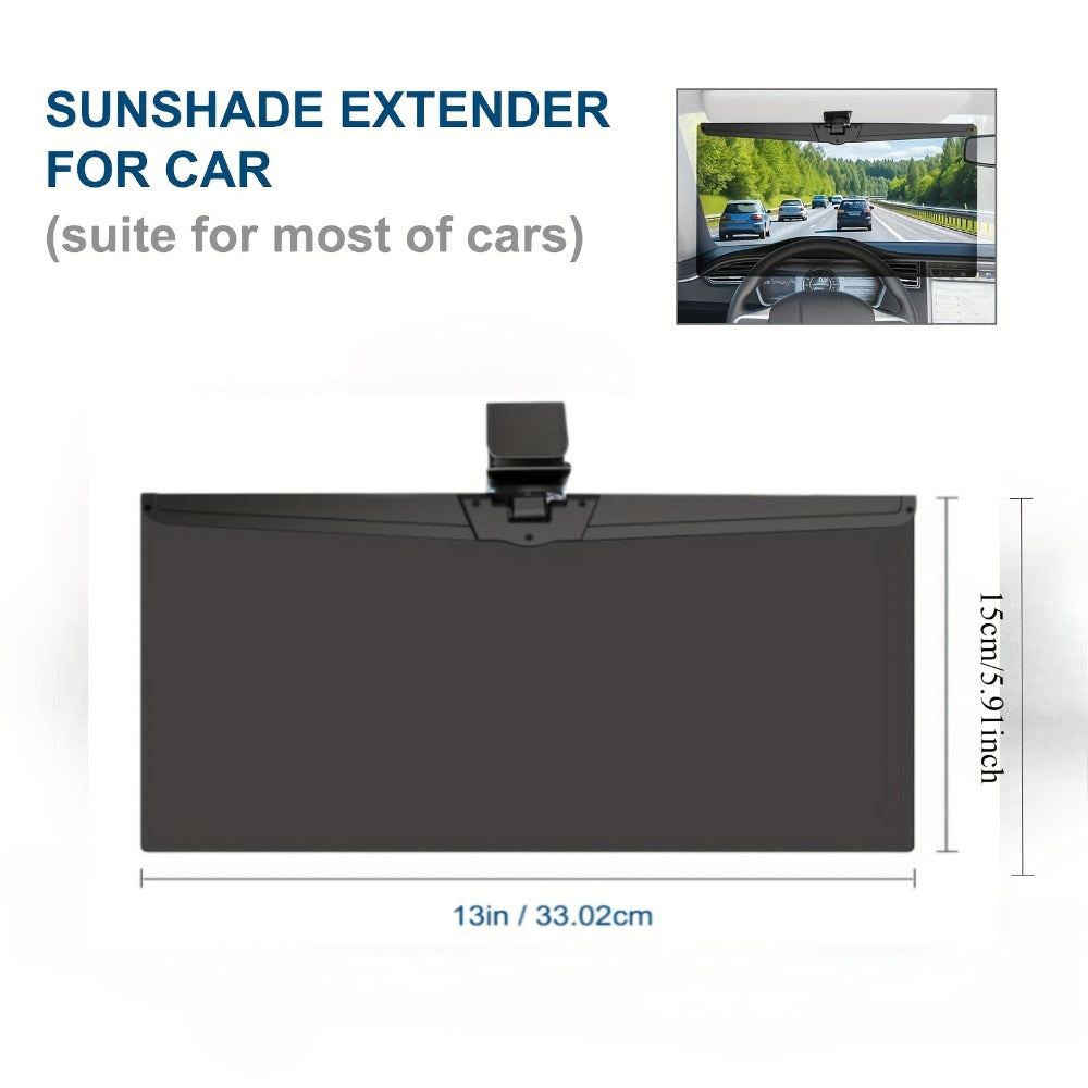 Car Visor Extender Polarized UV400 Anti-Glare | Clip-On Adjustable Sun Visor Extension, Blocks Blinding Sun & Headlight Glare