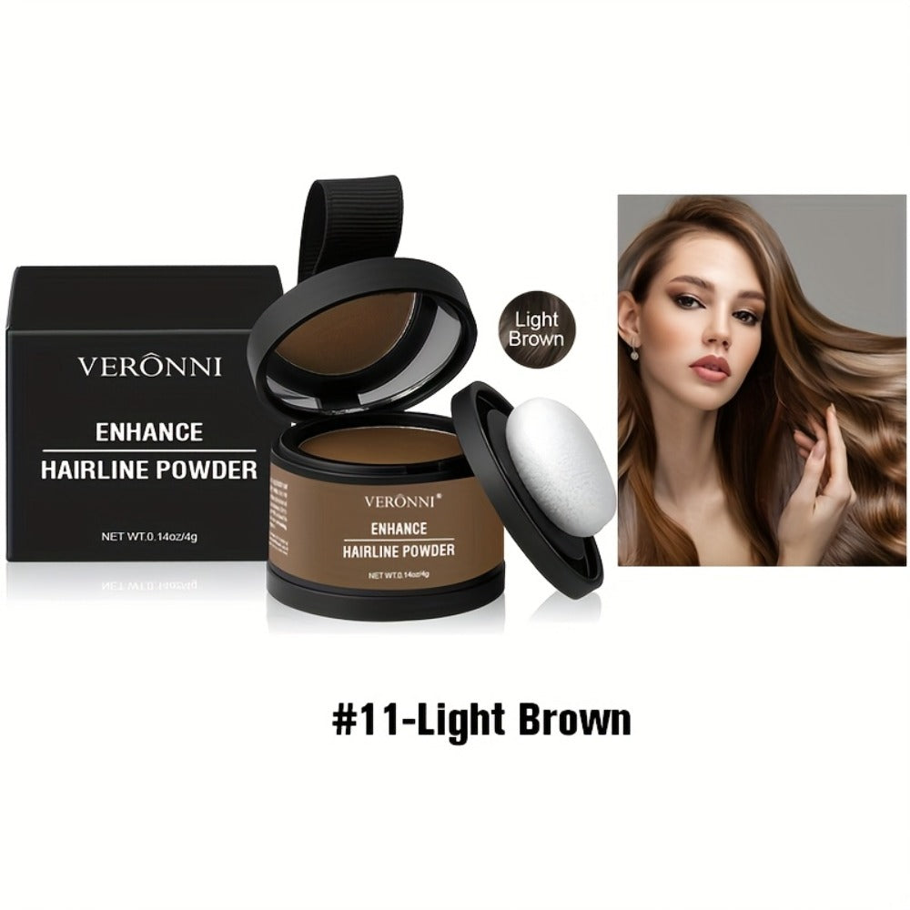 Hairline Shadow Powder Kit with Brush – Waterproof Hairline Concealer & Hair Root Touch Up Powder | Instant Fuller-Looking Hairline | 6
