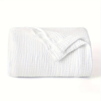 Muslin Blanket 100% Cotton 6-Layer, Breathable Gauze Throw for Couch & Bed, All Season, 13 Colors
