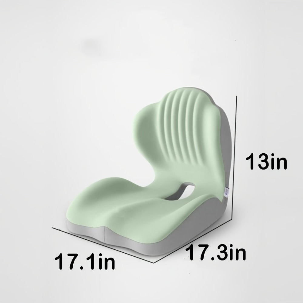 Hip & Lumbar Support Seat Cushion Ergonomic Memory Foam – Breathable High-Density Back Support Pillow for Office Chair
