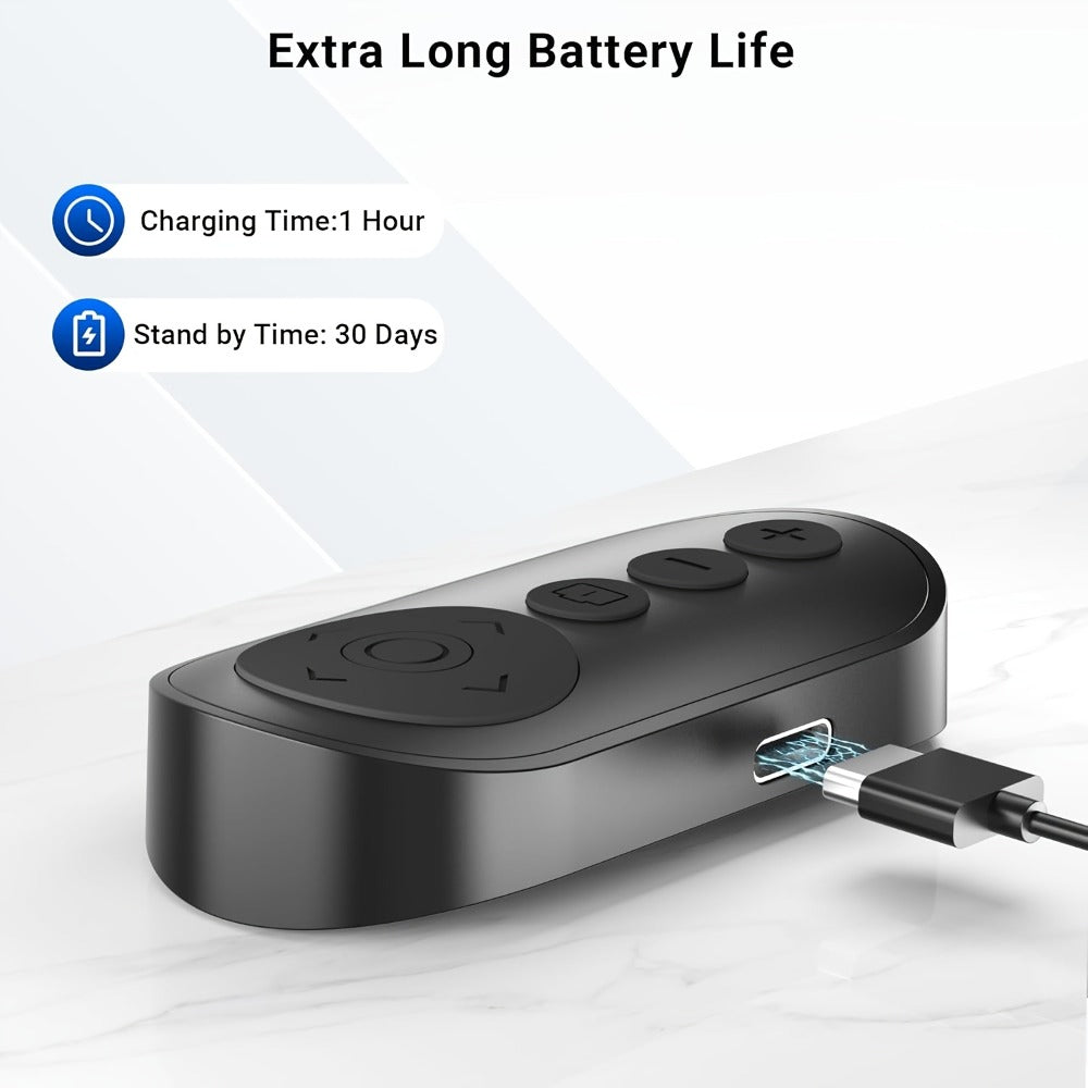 Bluetooth Scrolling Remote Control for TikTok, Page Turner for Kindle App & E-Books, Camera Shutter Clicker
