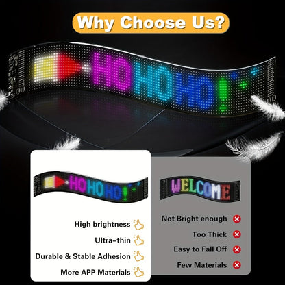 Programmable LED Demon Eyes Sign 2 Pack App Controlled – Synchronized Flashing, Scrolling Text Display
