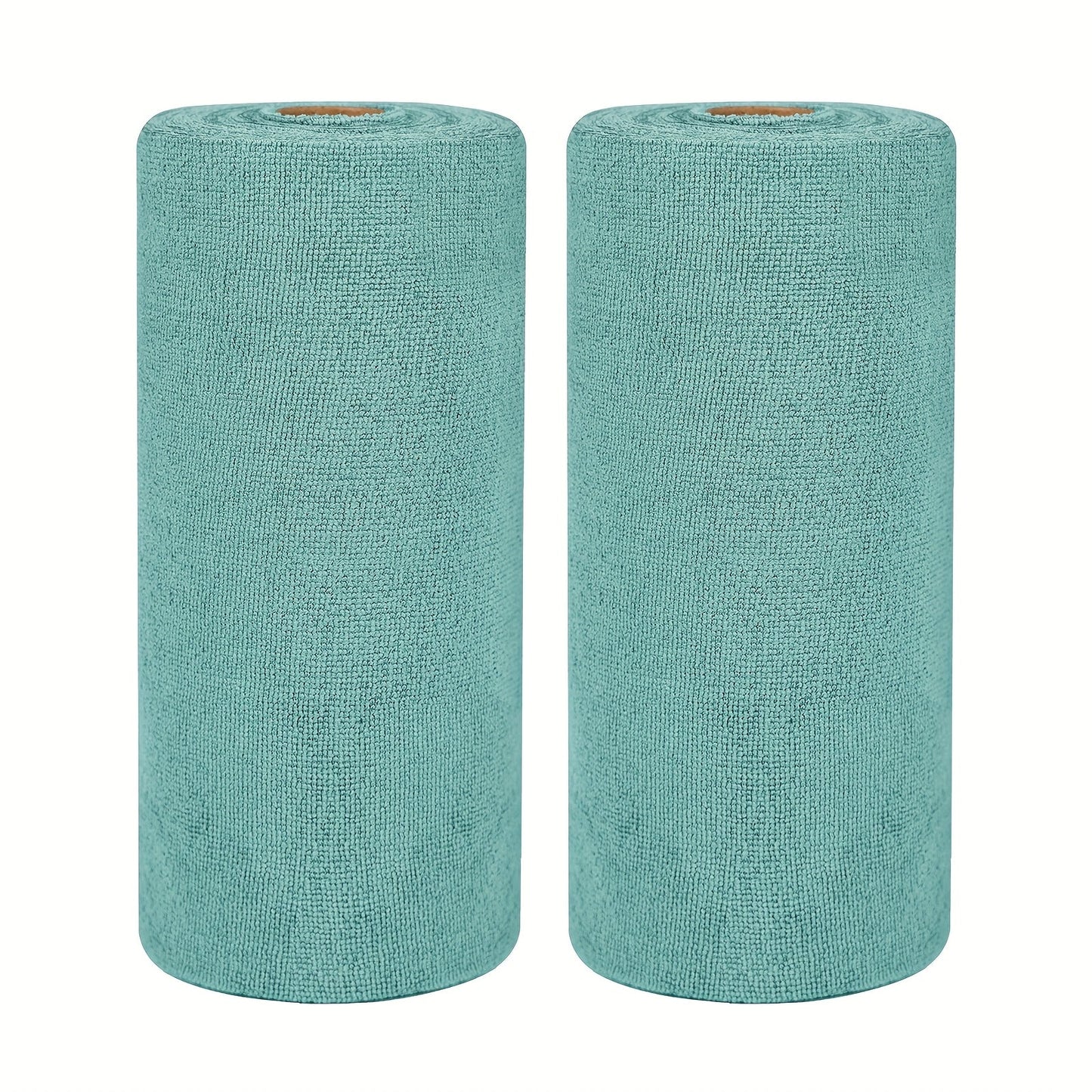 Microfiber Cleaning Cloths Reusable Paper Towel Roll Replacement – Washable Absorbent Tear-Away Dishcloths for Kitchen