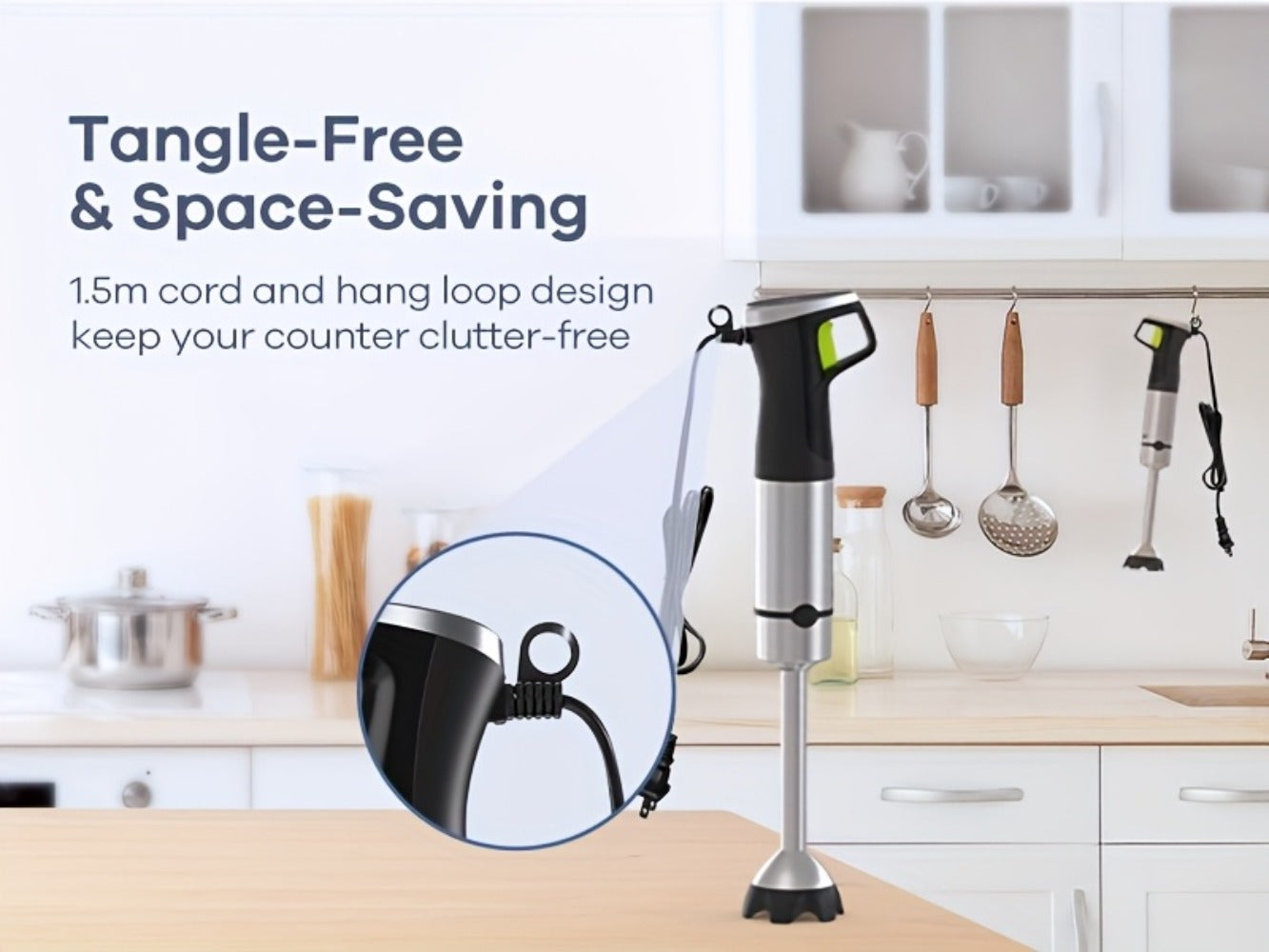 9-in-1-Labeled Immersion Blender Set with Time Display, Chopper, Beaker, Whisk and Frother