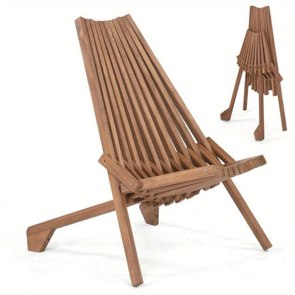 Wood Folding Outdoor Chairs Set of 1/2/4 for Camping, Travel and Outdoor Use, with the Listed Configuration