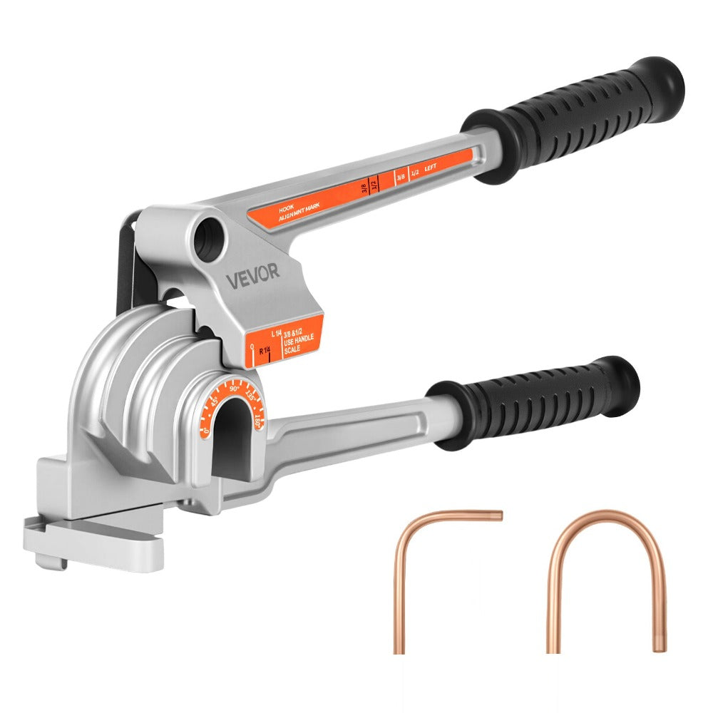 Pipe Tube Bender 3-in-1 Lever Type, Fits 1/4" 3/8" 1/2" O.D. Tubes, 0-180° Bending for Entryways, Bedrooms and Living Spaces